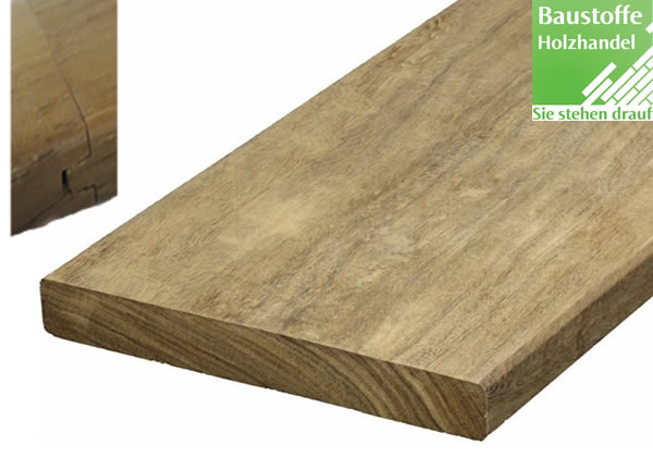 Momoqui System Terrassendiele 21x145mm glatt, Nut und Feder Kopfseitig