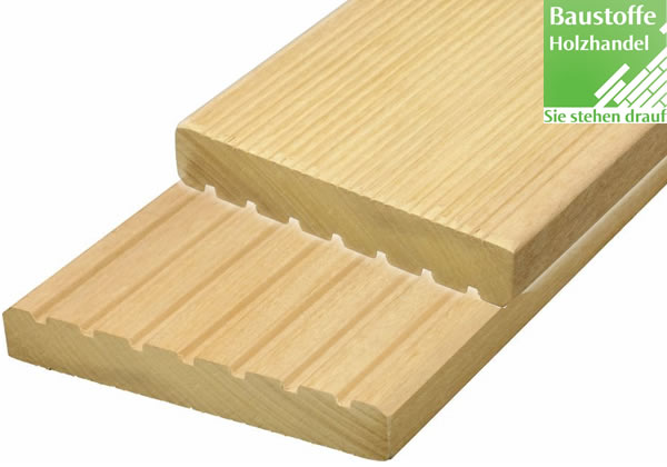 Garapa Terrassendiele 25x145mm geriffelt-genutet