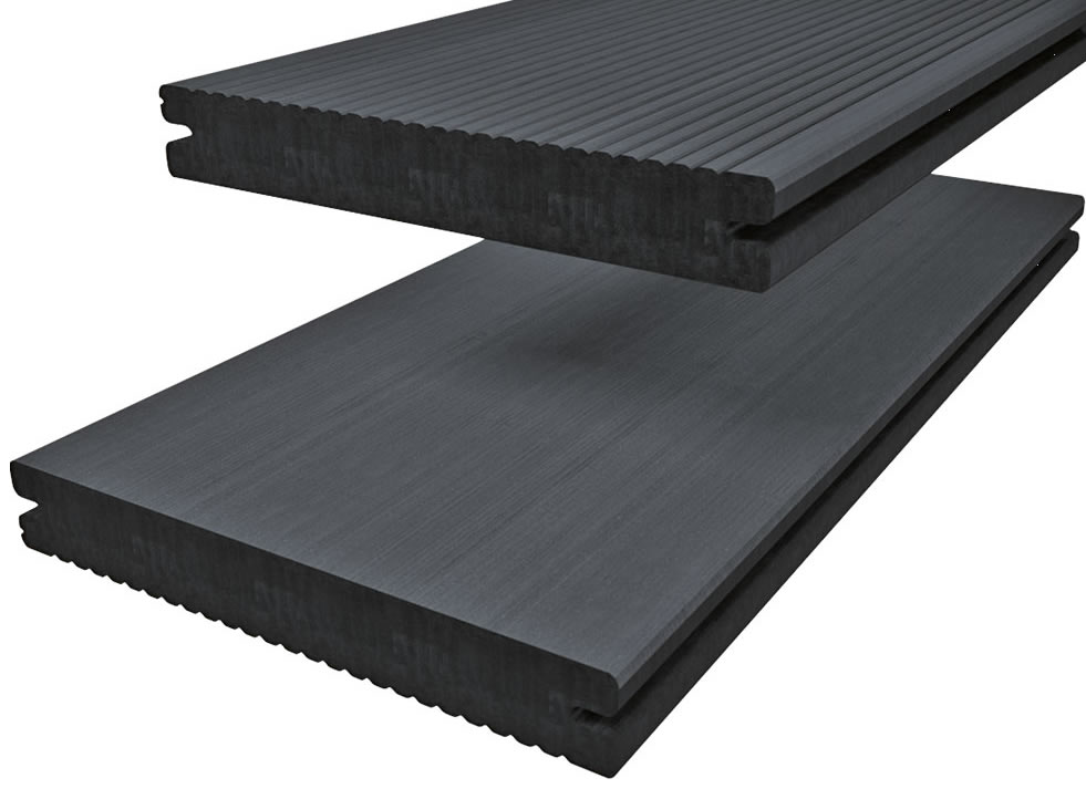 Twinson Terrace Character massiv 9360 Schiefergrau 20 x 140mm fein geriffelt / glatt Holzstruktur