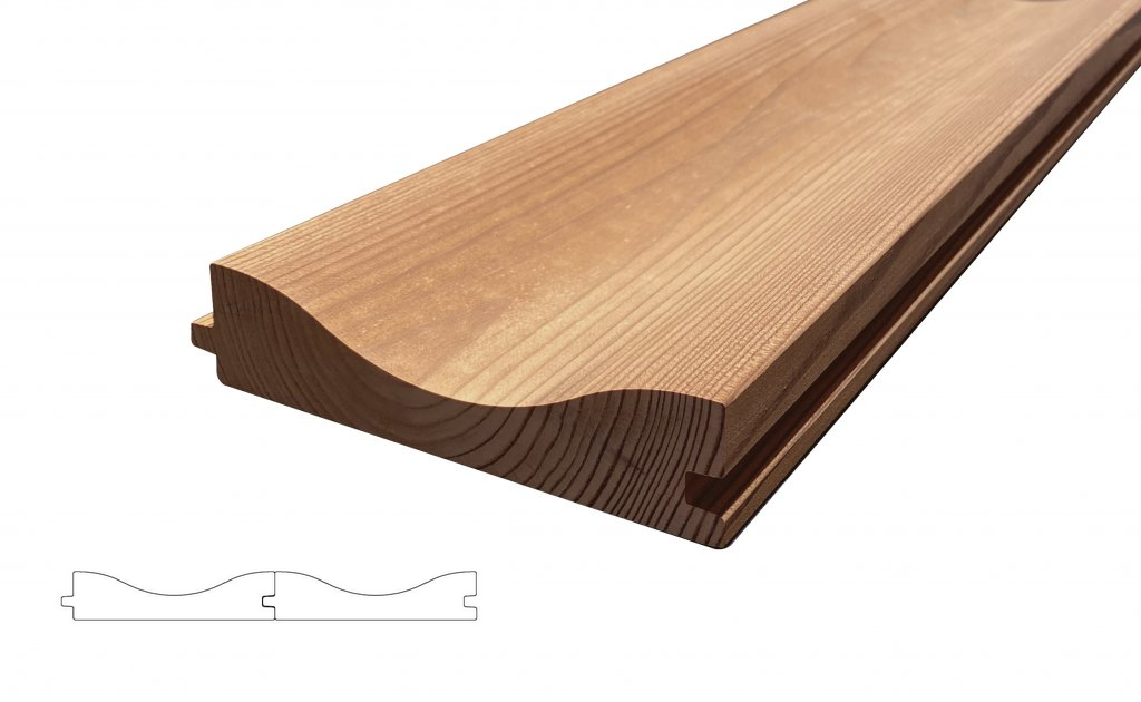 Thermokiefer Wellenprofil Aalto Fassadenprofil 32x142mm