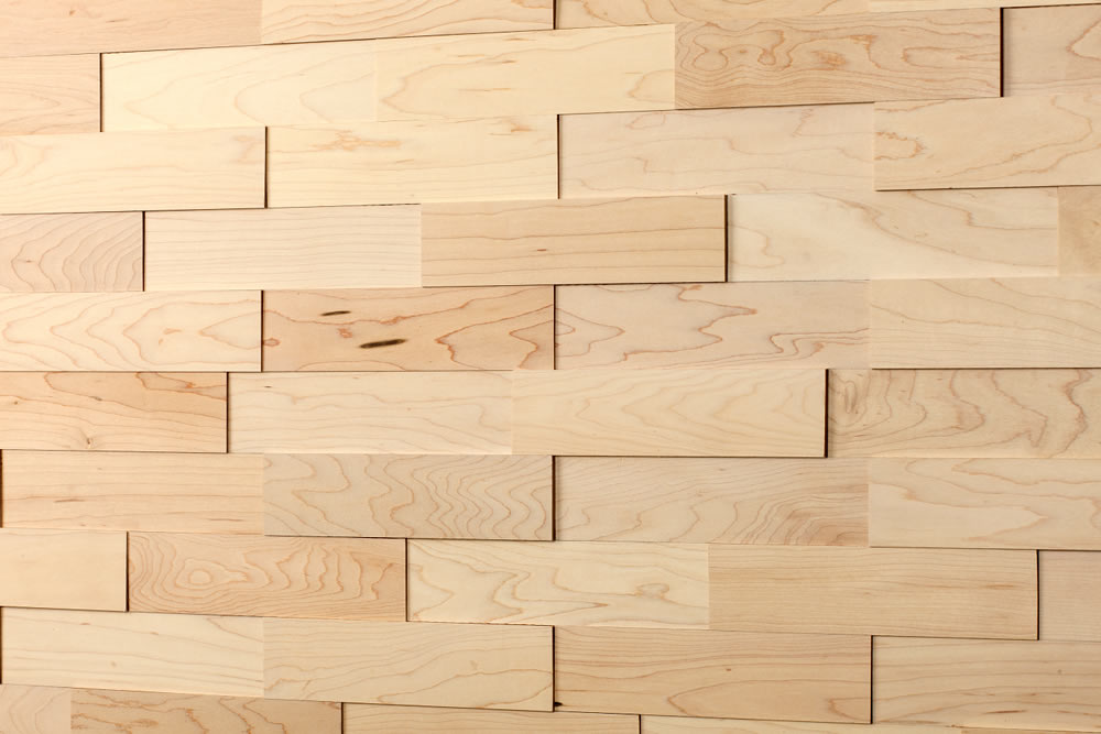 Wodewa Holzriemchen kanadischer Ahorn 1m² in zwei Oberflächen