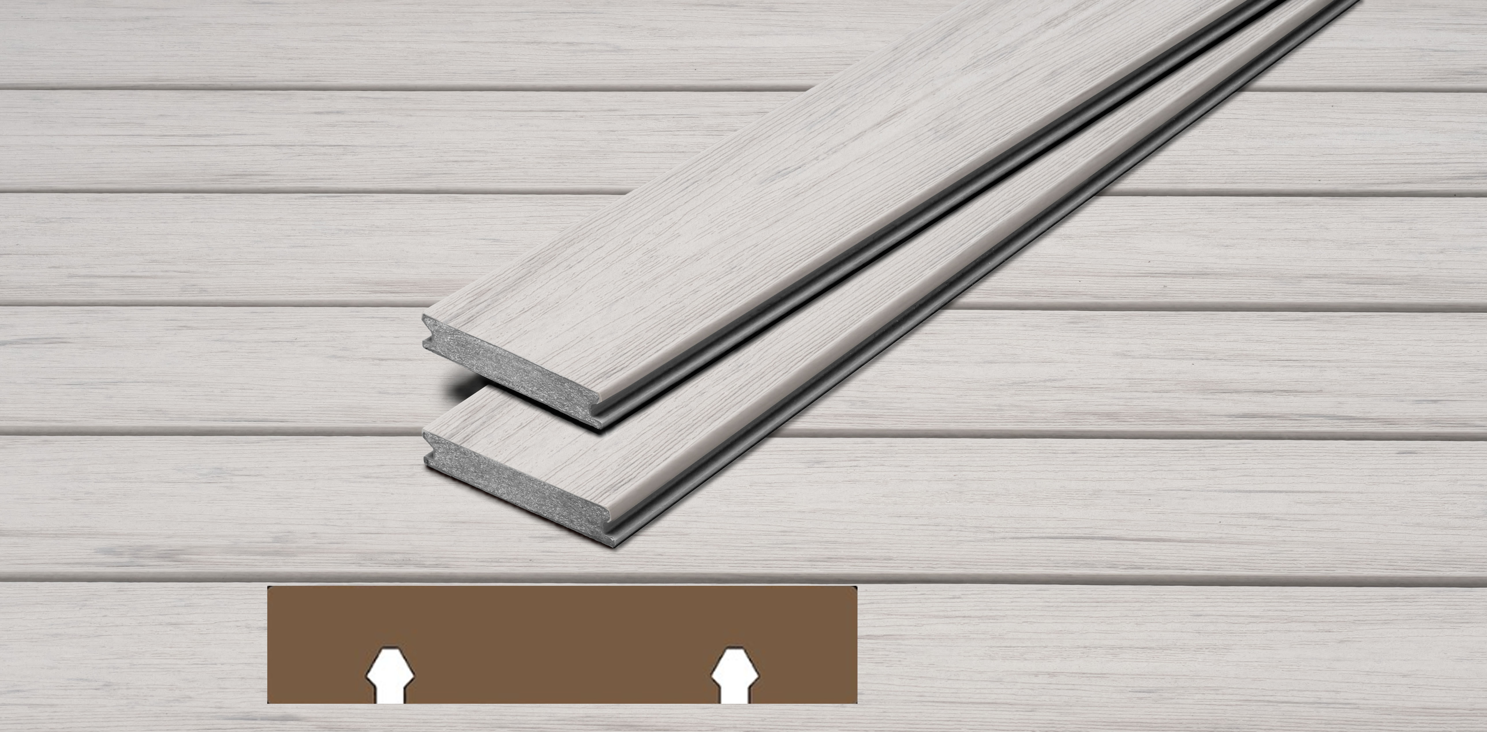 UPM Piazza Pro QLICK Terrassendiele 25x140mm in Nordic Ash