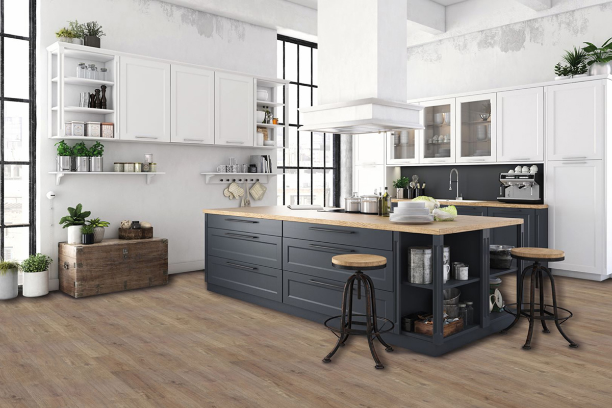 Vinyl Boden Diamant Wood Line mit Klick Verbindung und Trittschalldämmung