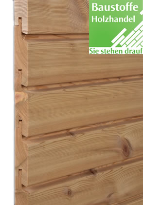 Rhombo Profil Lärche sibirisch (LAGM), Nut + Feder Verbindung