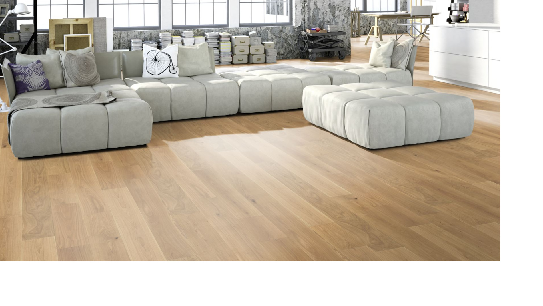 Massivholzdiele Eiche 10x100mm Eleganz/Natur 5% weiß oxidativ geölt