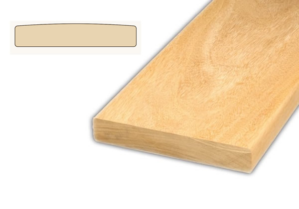 Garapa Terrassendiele 21x145mm bombiert ( Oberfläche leicht gewölbt ) glatt
