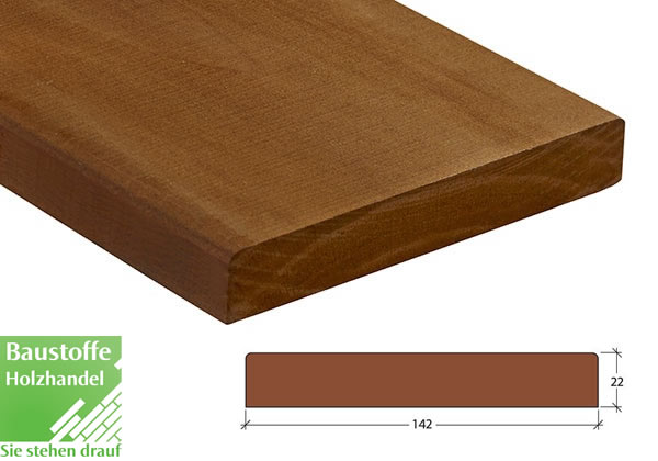 Kebony Clear Terrassendiele 22x142mm ungenutet