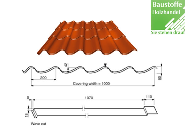 Stahlblech Dachprofile in 16 Farben hier anfragen