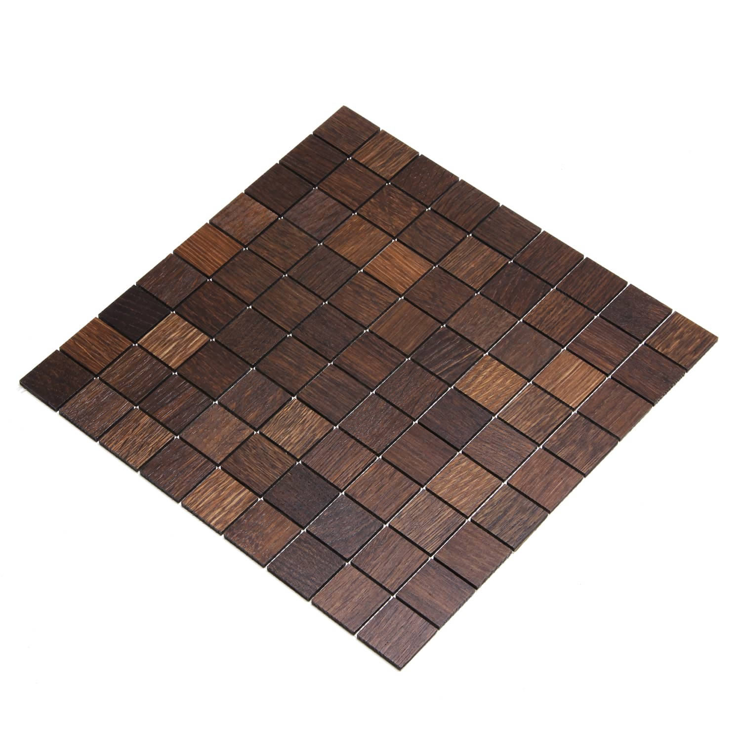 Wodewa Holz Mosaik Fliesen Eiche Tabak 28,8 x 28,8cm in zwei Formaten