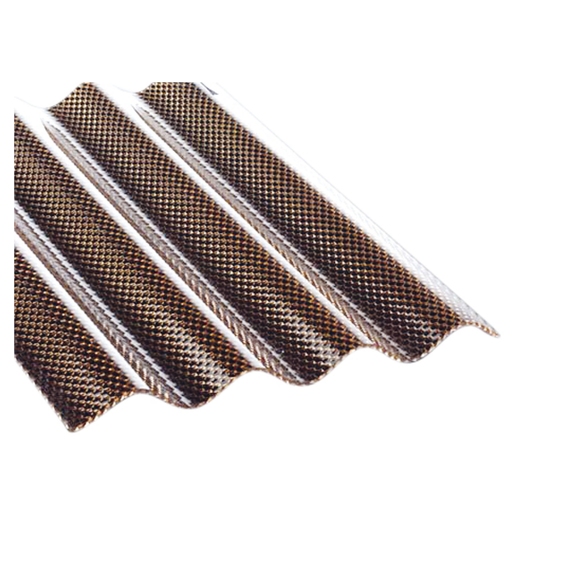 Lichtwellplatte Welle Wabe Bronze aus Acrylglas in 7 Längen