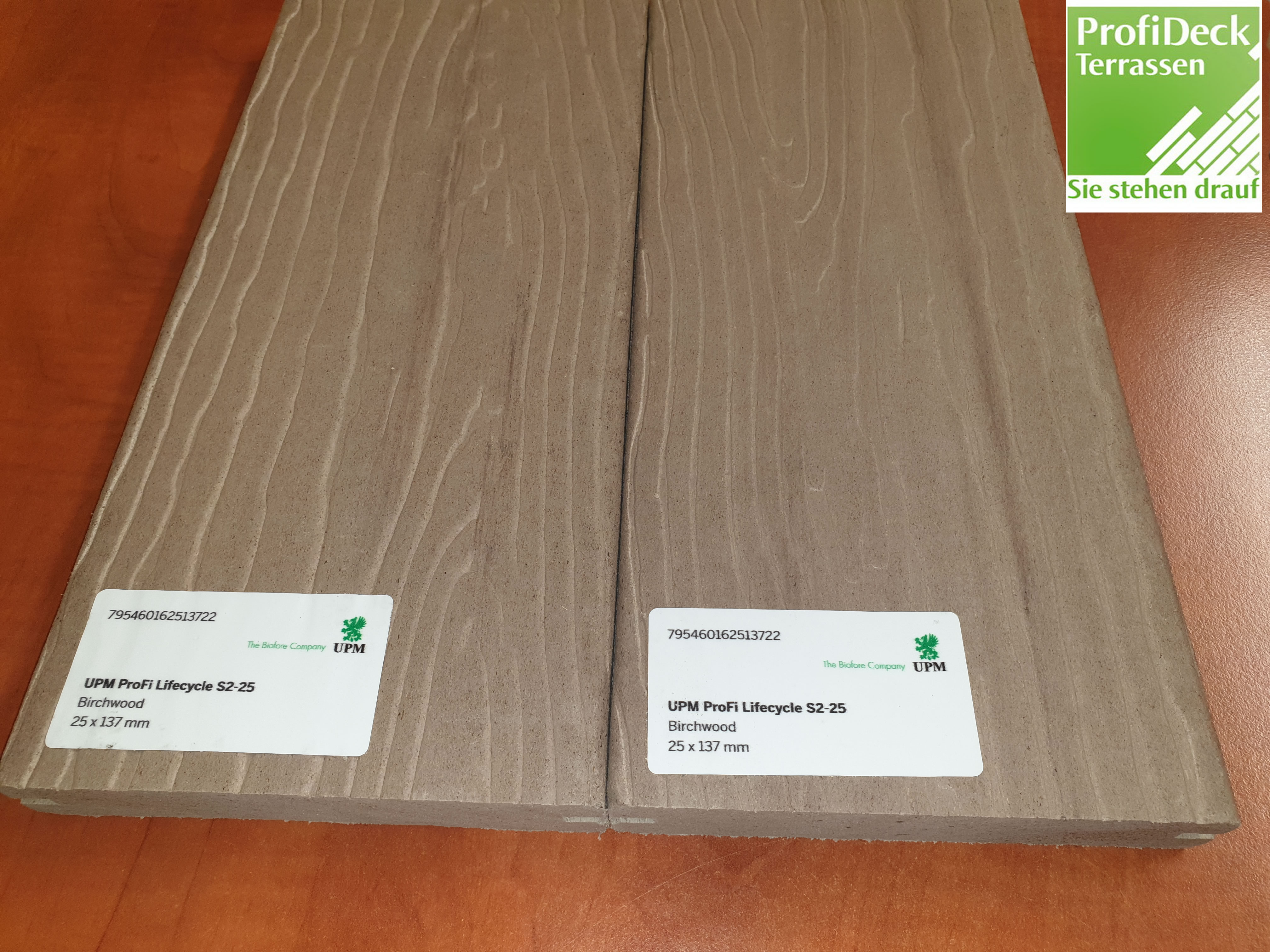 UPM ProFi Lifecycle Terrassendiele S2 21x137mm in Birchwood