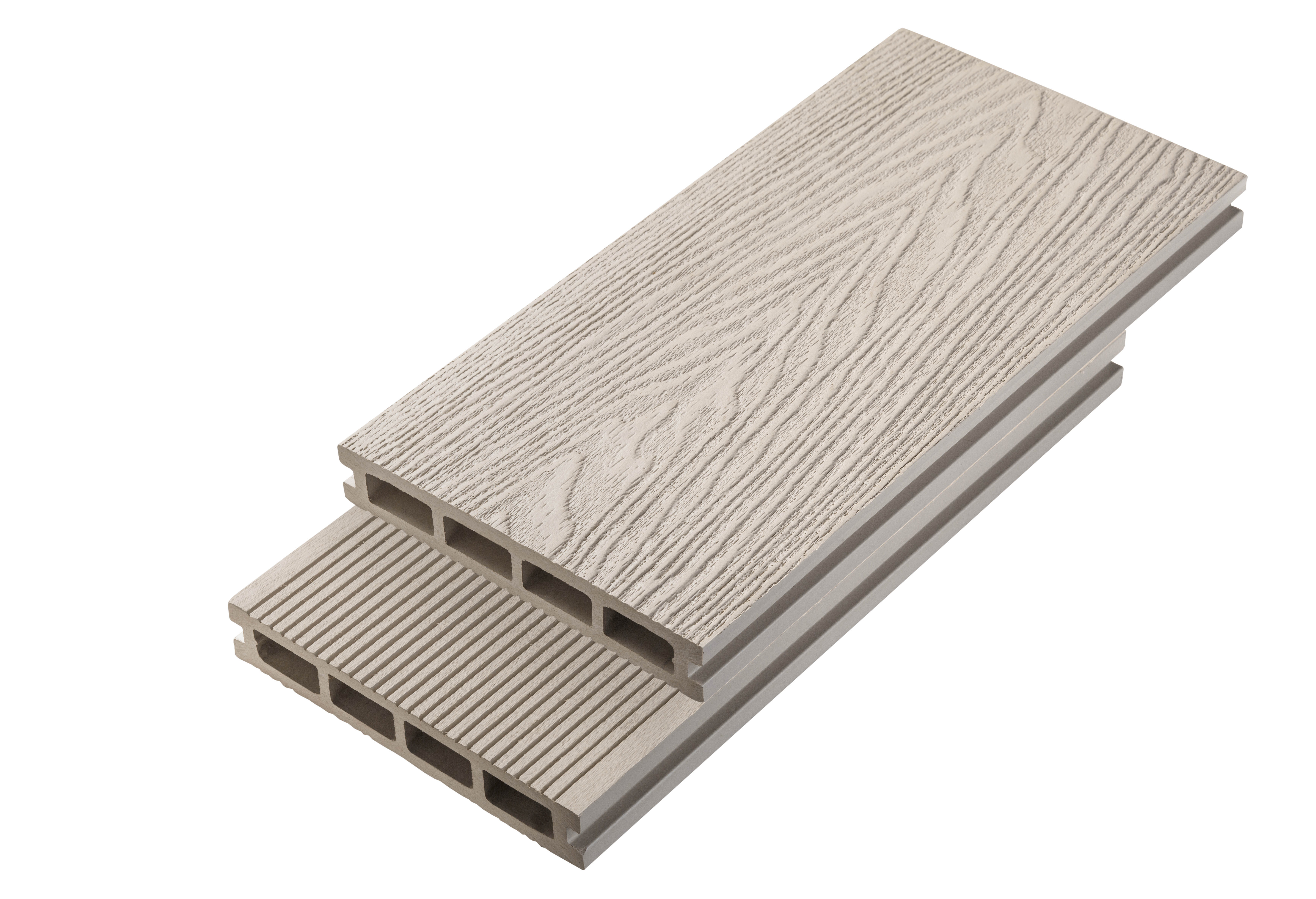 WPC Terrassendiele Bruggan Elegant Light 3D Smoke White 25x150mm x 3,00m