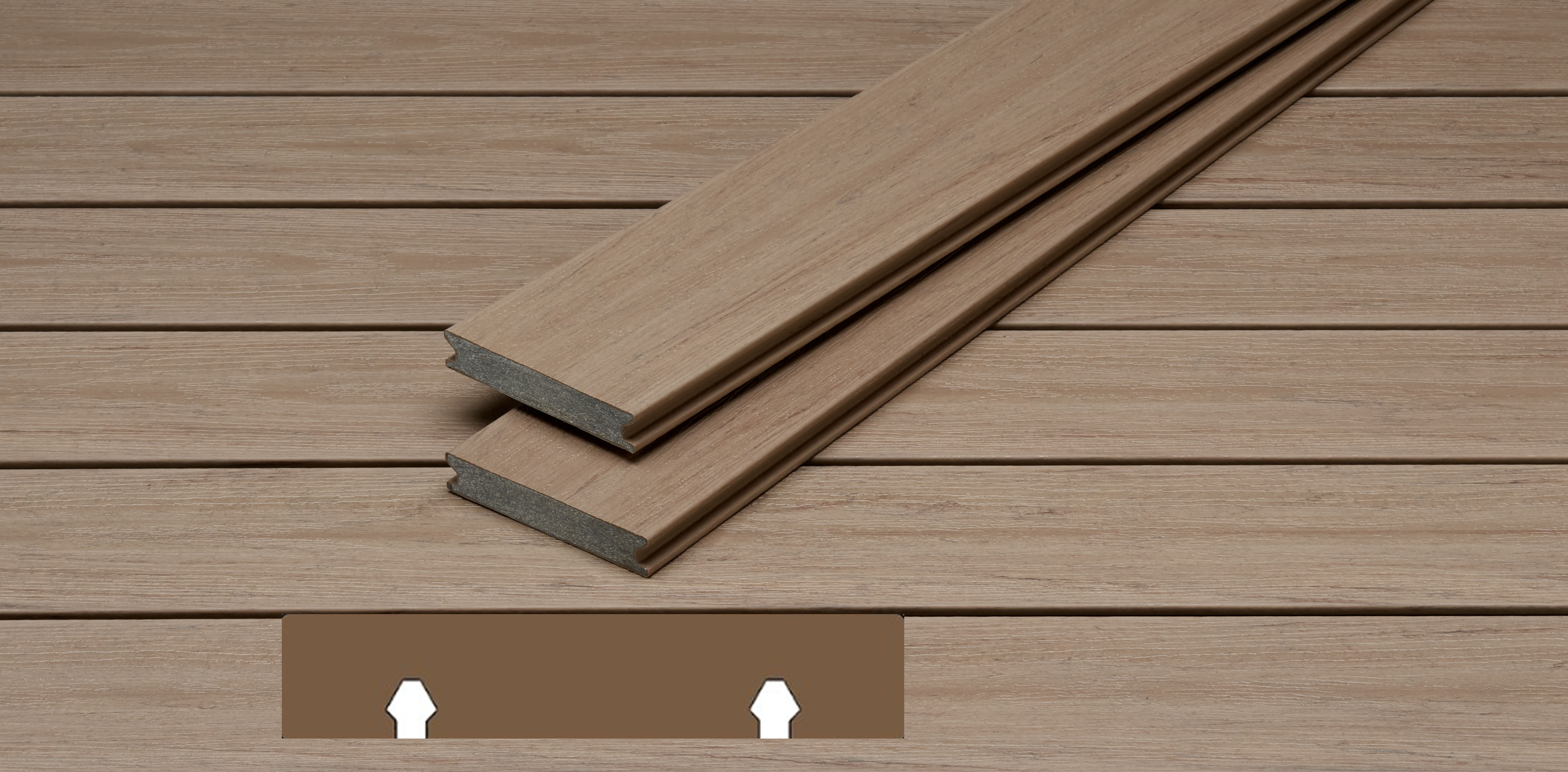 UPM Piazza Pro QLICK Terrassendiele 25x140mm in Californian Oak