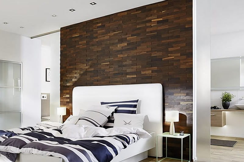 Wodewa Holzriemchen Eiche Tabak 1m² in zwei Oberflächen