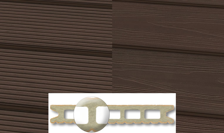 WPC Terrassendiele 22 x 143mm Mooreiche in 4 Längen