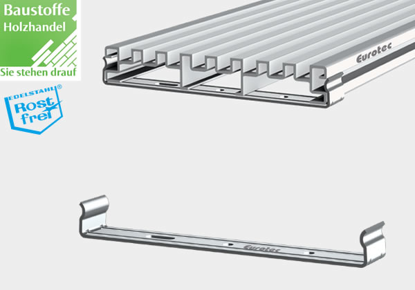 Drain Tec Befestigungsclip, 16,5mm x 20mm x 144mm, Edelstahl VE=2Stück