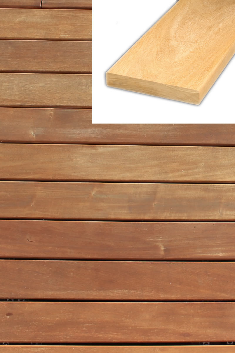 Griffelt Garapa Terrassendiele 21x145mm glatt, griffelt oder genutet nach Wunsch ...