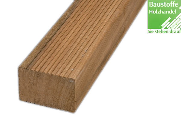 Bangkirai Yellow Ballau Holz Unterkonstruktion 45x70mm fein geriffelt, glatt