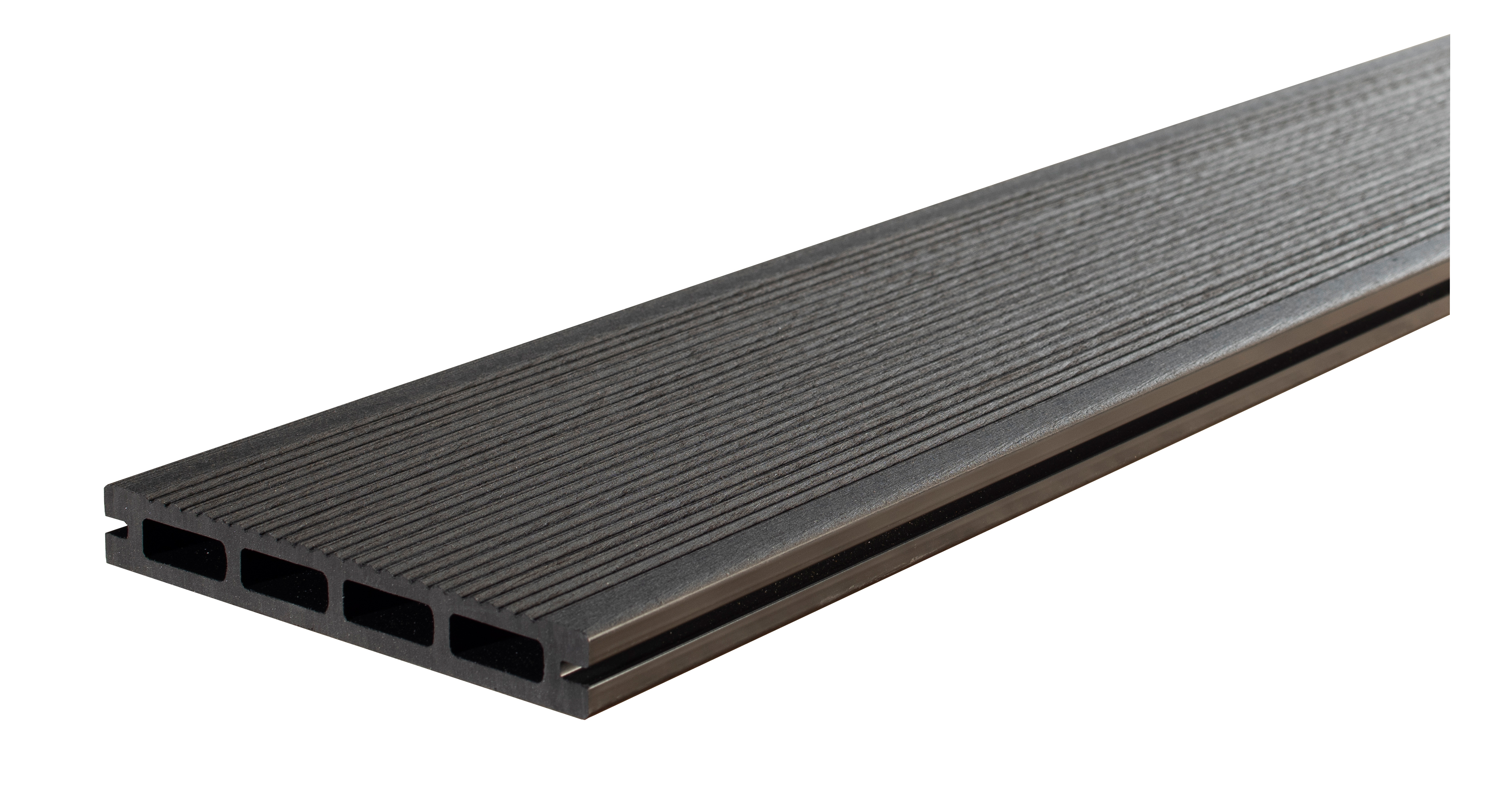 WPC BasicDeck Comfort Anthrazit 20x145mm in glatt und geriffelt