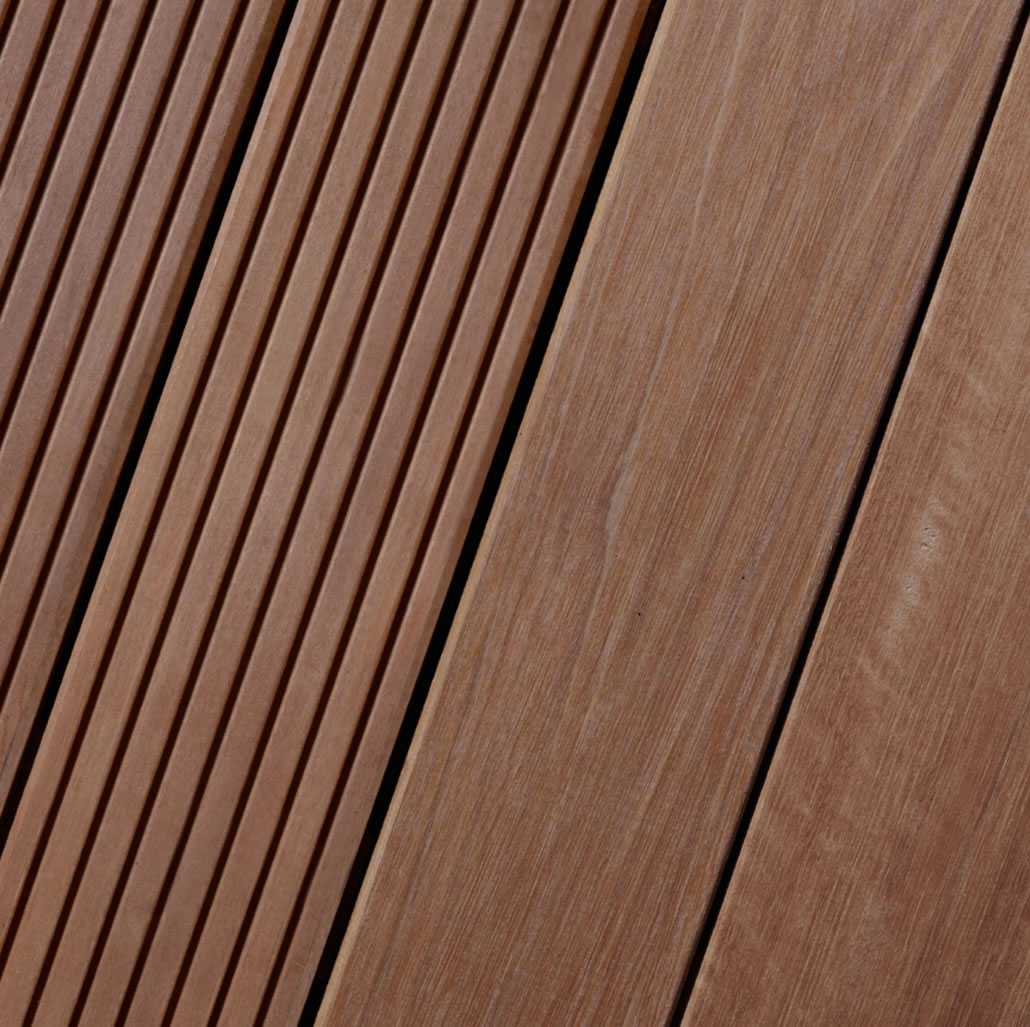 Massaranduba Terrassendiele 25x145mm glatt-genutet KD