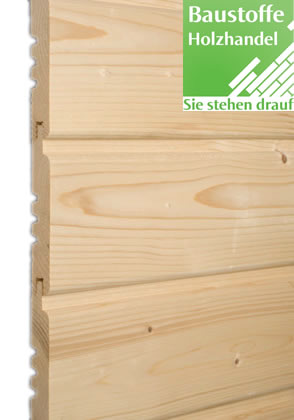 Softlineprofil nordische Fichtegehobelt 19x121mm