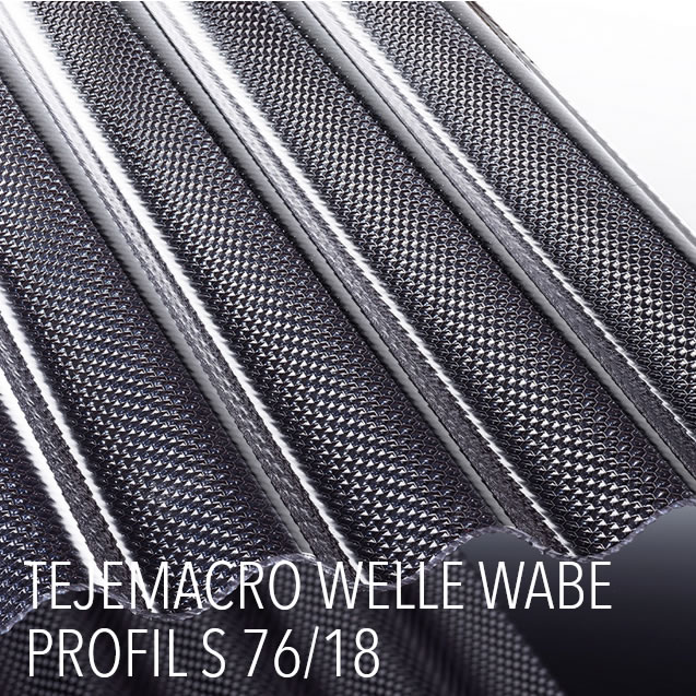 Lichtwellplatte Welle Wabe Lichtgrau aus Polycarbonat in 9 Längen