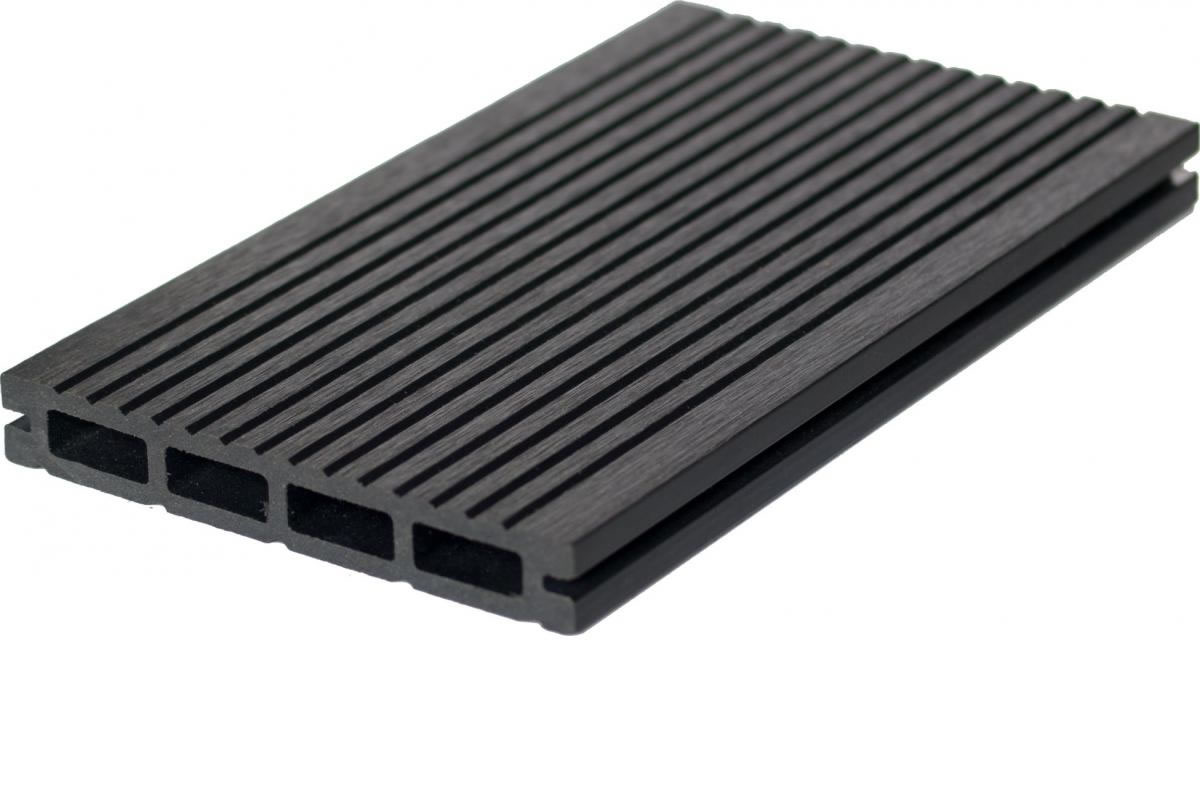 WPC Atrox Terrassendiele 22 x 143mm Dunkelgrau gerillt / genutet in 4 Längen