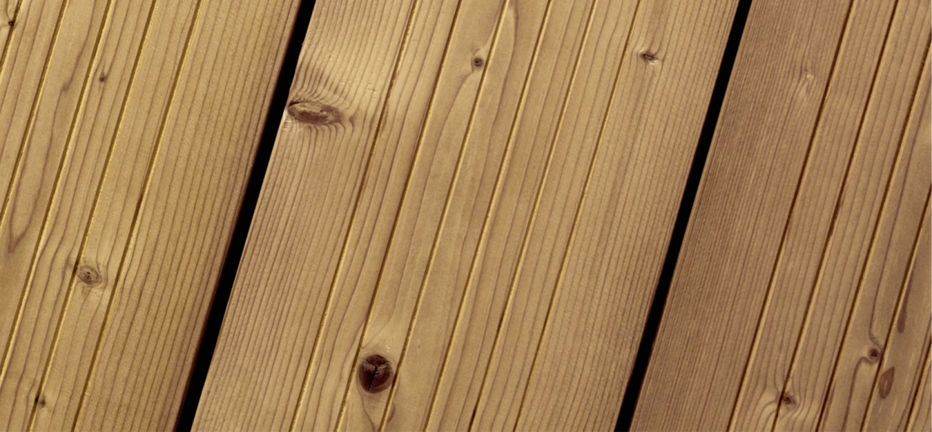 Thermo Fichte Terrassendiele 27x185mm mit 6 V-Nuten