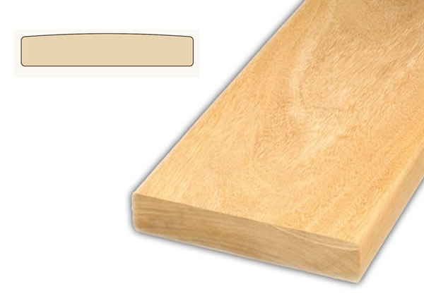 Garapa Terrassendiele 25x145mm bombiert ( Oberfläche leicht gewölbt ) glatt