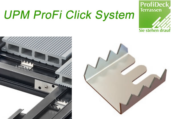 UPM ProFi Direkt Fix Clip fixiert die Position der Dielen