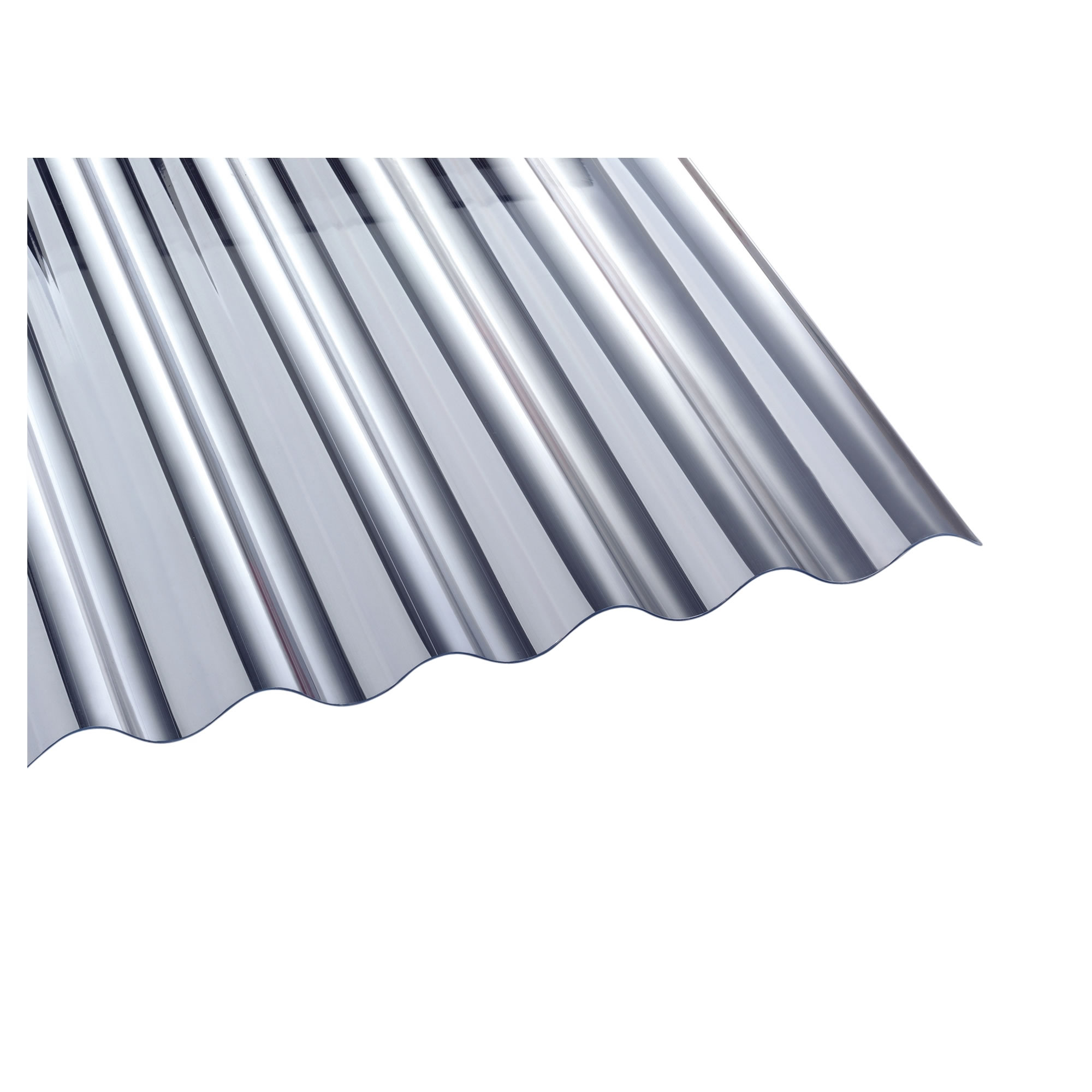 Lichtwellplatte Welle Wabe Glasklar Glatt aus Acrylglas in 8 Längen