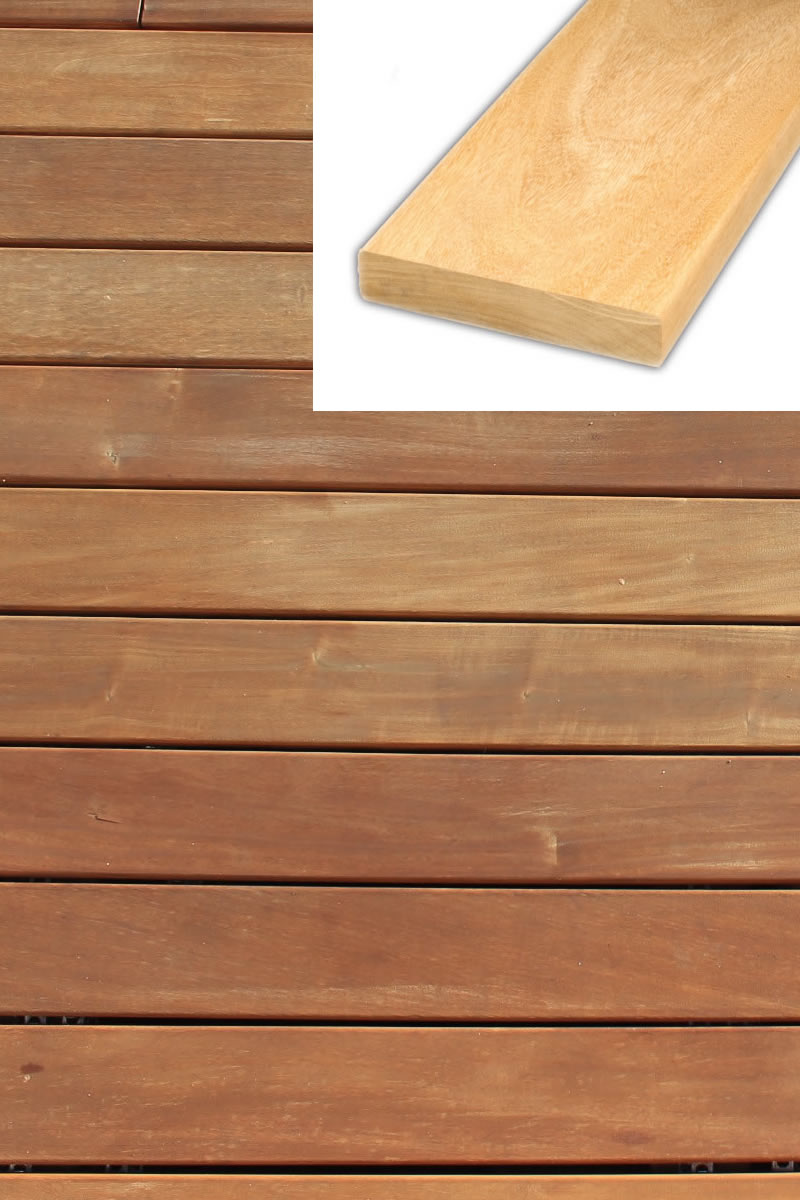 Garapa Terrassendiele 25x145mm vierseitig glatt gehobelt KD