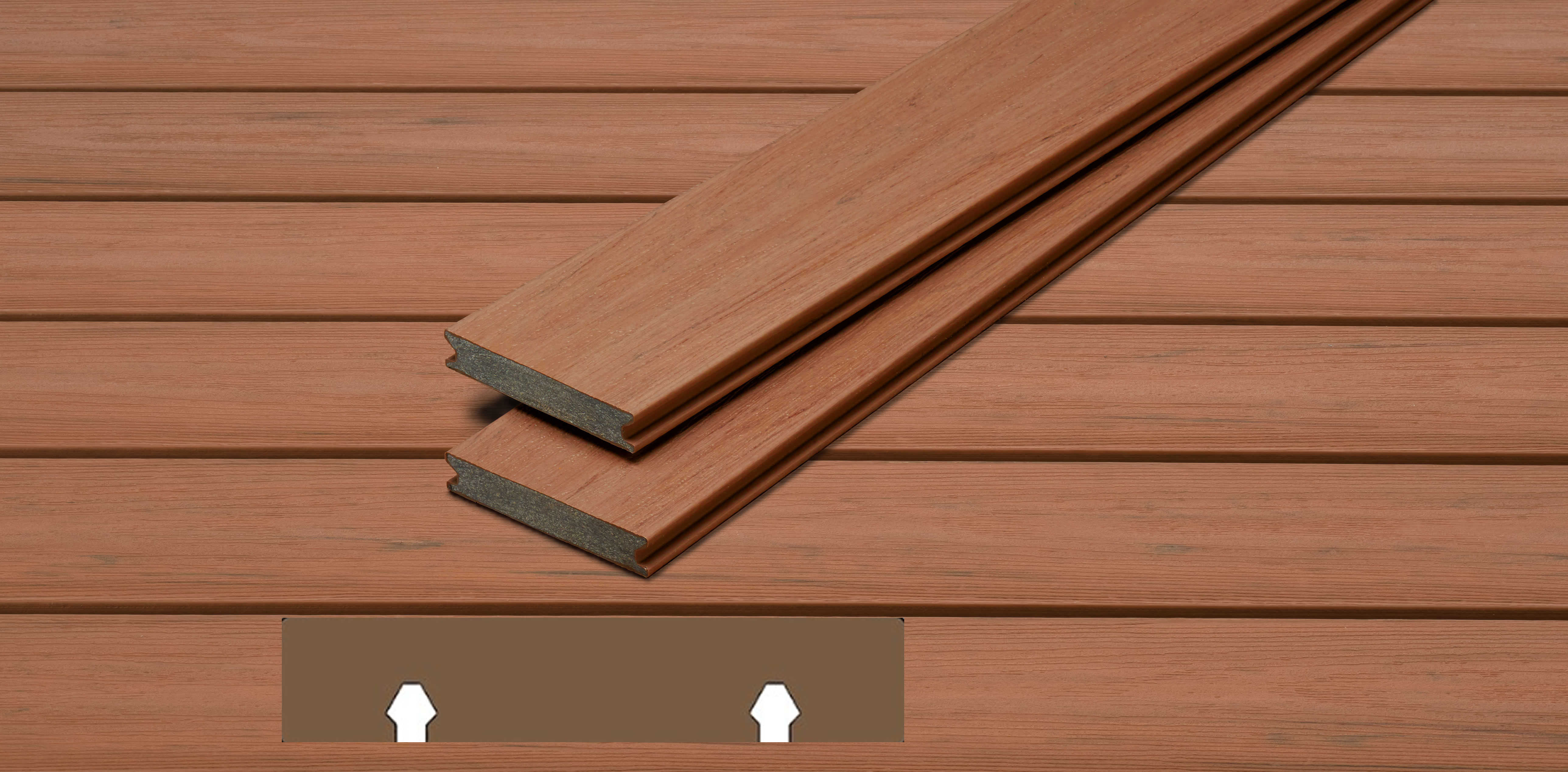 UPM Piazza Pro QLICK Terrassendiele 25x140mm in Royal Elm