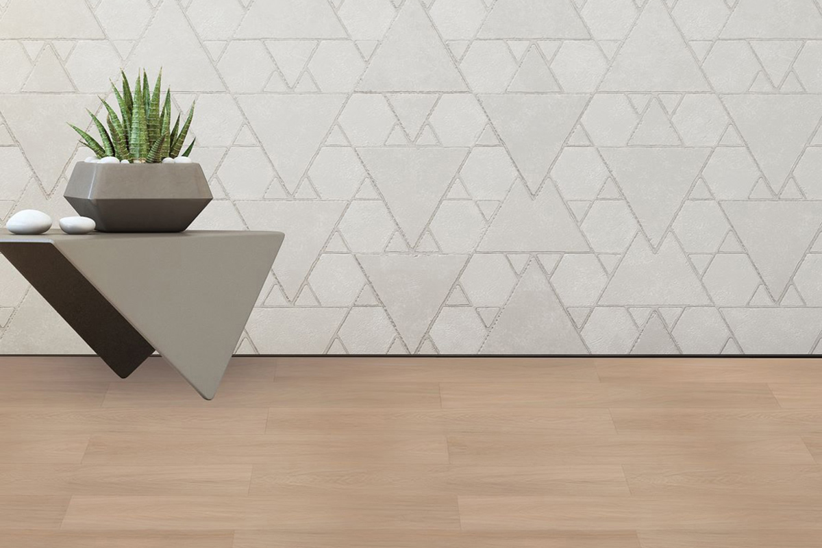 Vinyl Boden Alabasta Wood Line mit Klick Verbindung und Trittschalldämmung