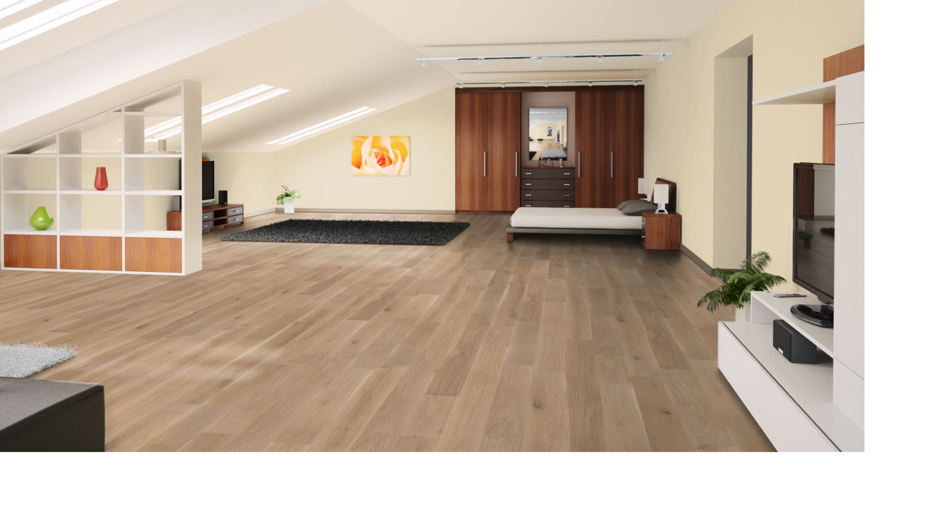 Massivholzdiele Eiche 10x100mm Markant / Rustikal 15% weiß oxidativ geölt