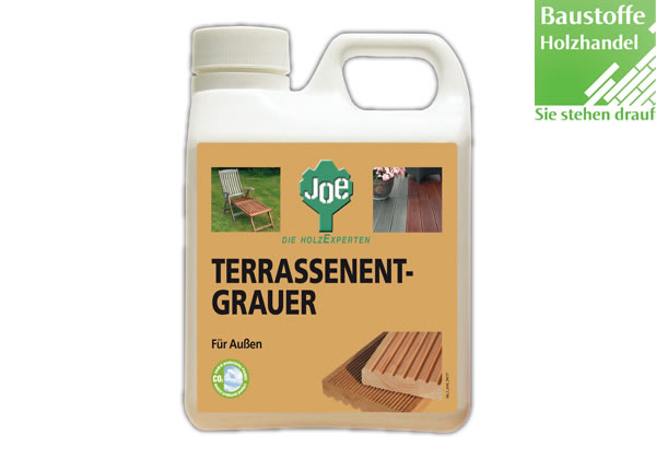 JOE Terrassenentgrauer und Reiniger für alle Naturholzarten  2,5Liter