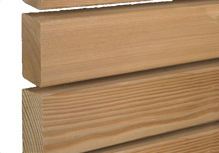 Sibirische Lärche Rhombusleiste 21x68mm Kanten gerundet