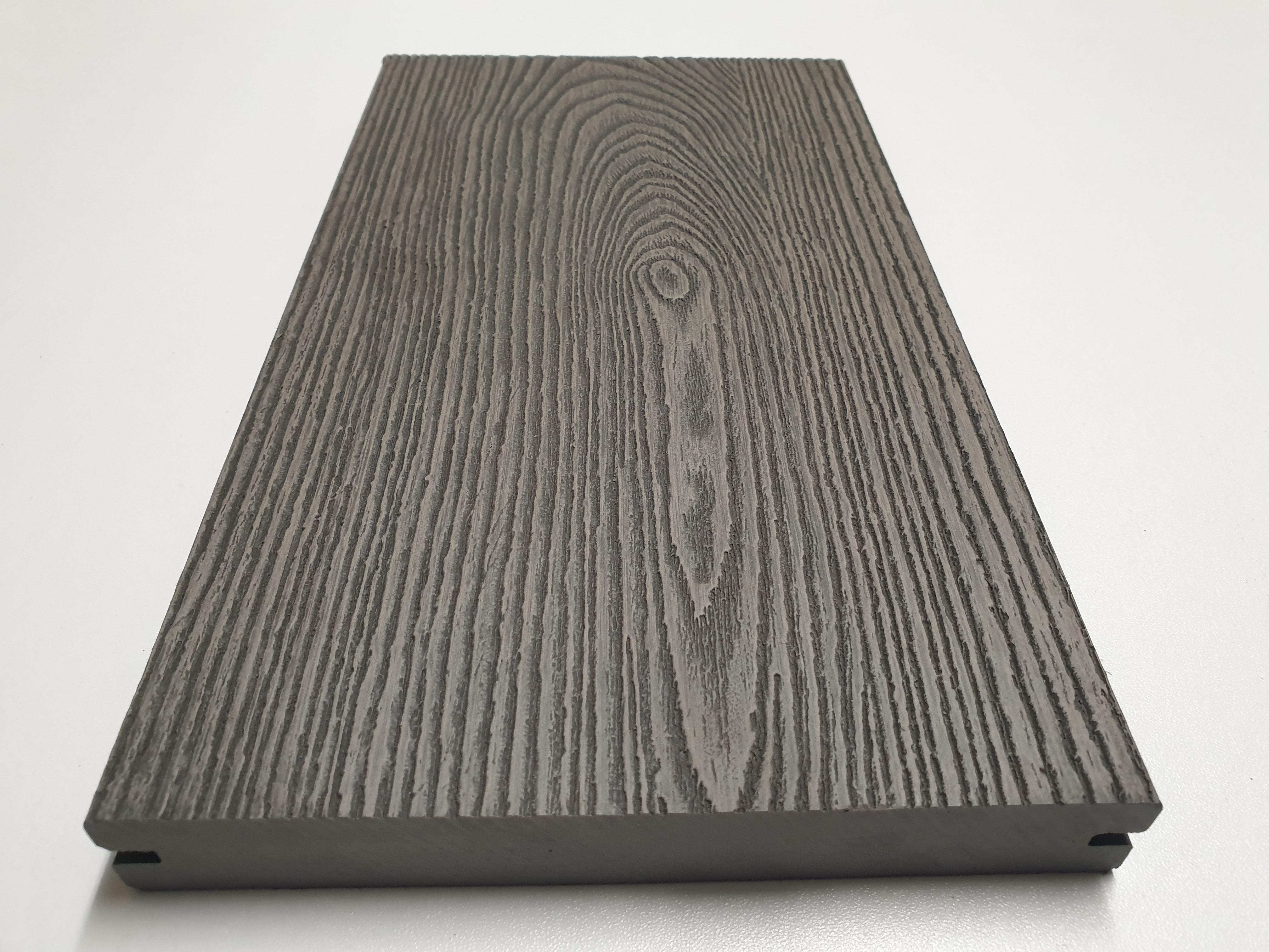 WPC massiv Terrassendiele 22 x 143mm Hellgrau Holzstruktur / Gebürstet in 4 Längen