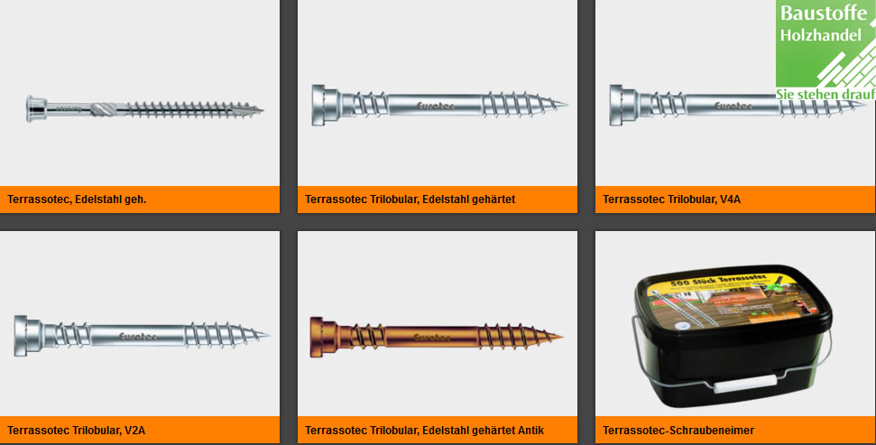 Alle Eurotec Schrauben und alles was sie von Eurotec benötigen hier anfragen