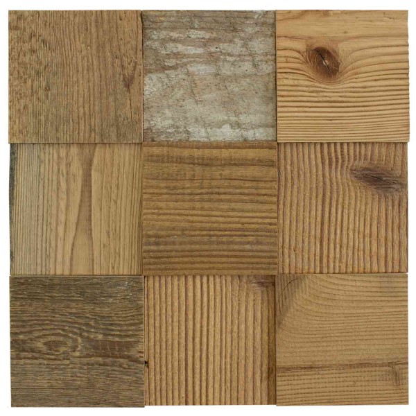 Wodewa Wandverkleidung 100 Altholz Sonnenverbrannt natur 30x30cm selbstklebend