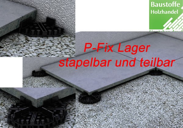 P-Fix Plattenlager für Terrassenplattenverlegung auf festem vorhandenem Untergrund