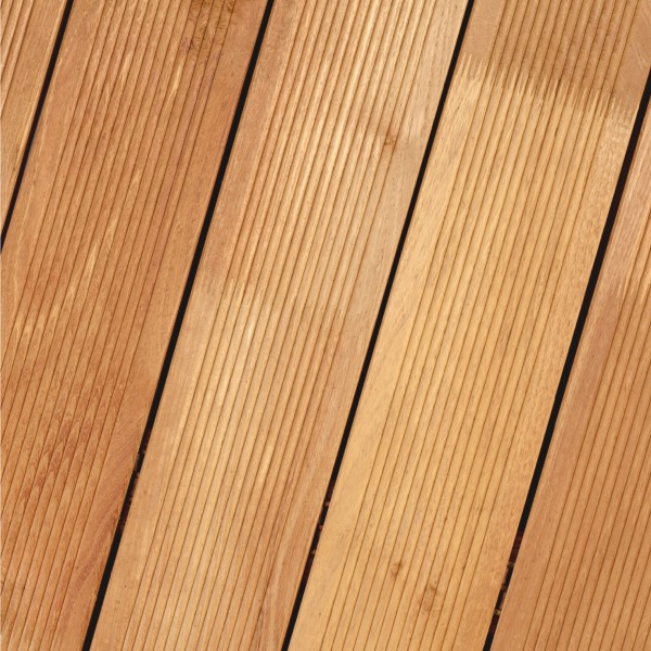 Robinie Terrassendiele 23x11,8mm fein geriffelt, Länge keilgezinkt