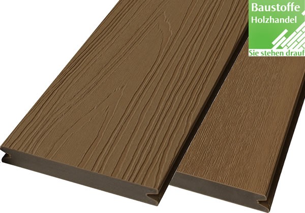 WPC Terrassendiele Atrox 22x143mm Wood Dunkelbraun in 4 Längen