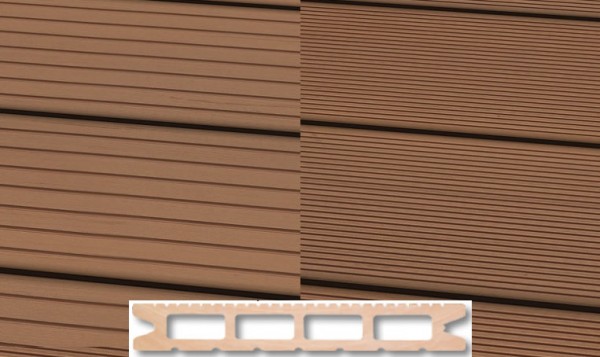 WPC Terrassendiele 22 x 146mm Hellbraun in 4 Längen