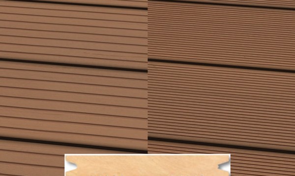 Massiv WPC Terrassendiele 22 x 143mm Hellbraun gerillt/genutet in 4 Längen