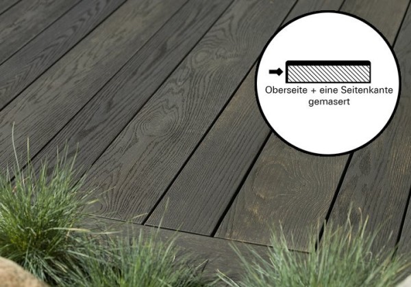 Millboard Terrassendiele Enhanced Grain in Burnt Cedar 32x126mm SLIM