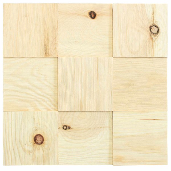 Wodewa Wandverkleidung 100 Zirbe strukturiert Natur 30x30cm selbstklebend