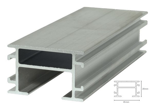 Aluminium Terrassen Unterkonstruktion 28x45mm - 2,0m zur Endlosverlegung