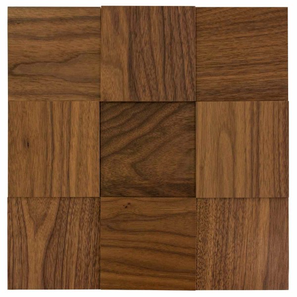 Wodewa Wandverkleidung 100 Nussbaum geölt 30x30cm selbstklebend