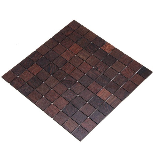 Wodewa Holz Mosaik Fliesen Wenge 28,8 x 28,8cm in zwei Formaten